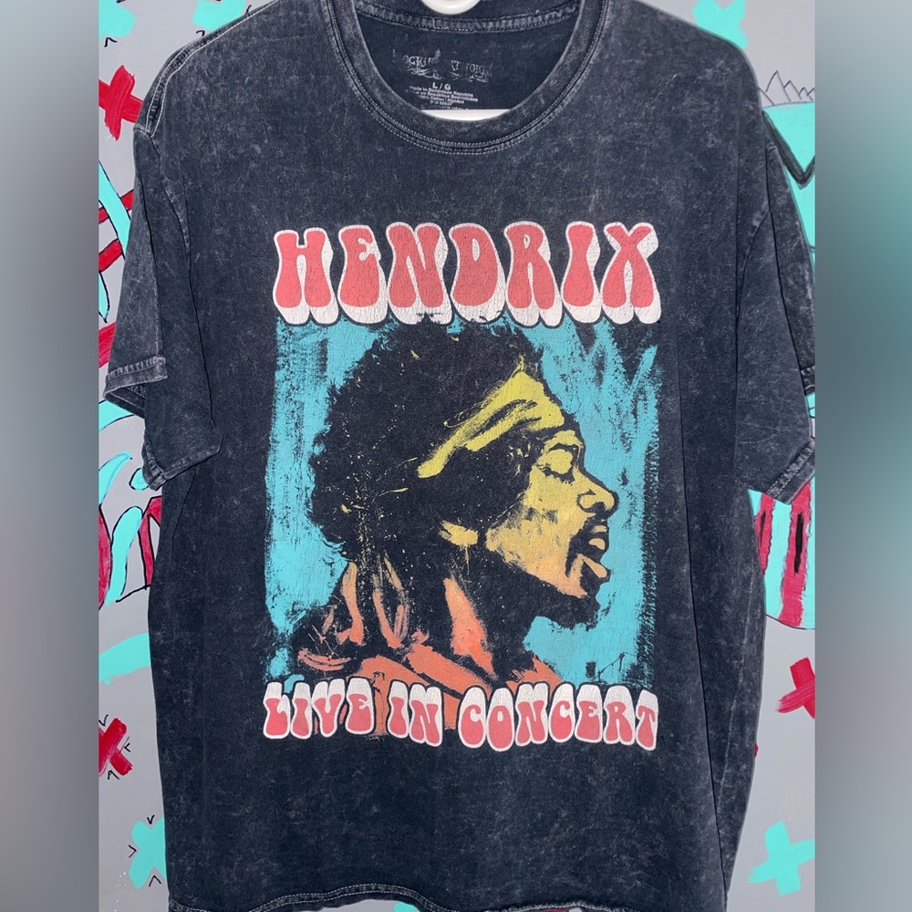 Jimi Hendrix 1968 Live In Concert T Shirt L